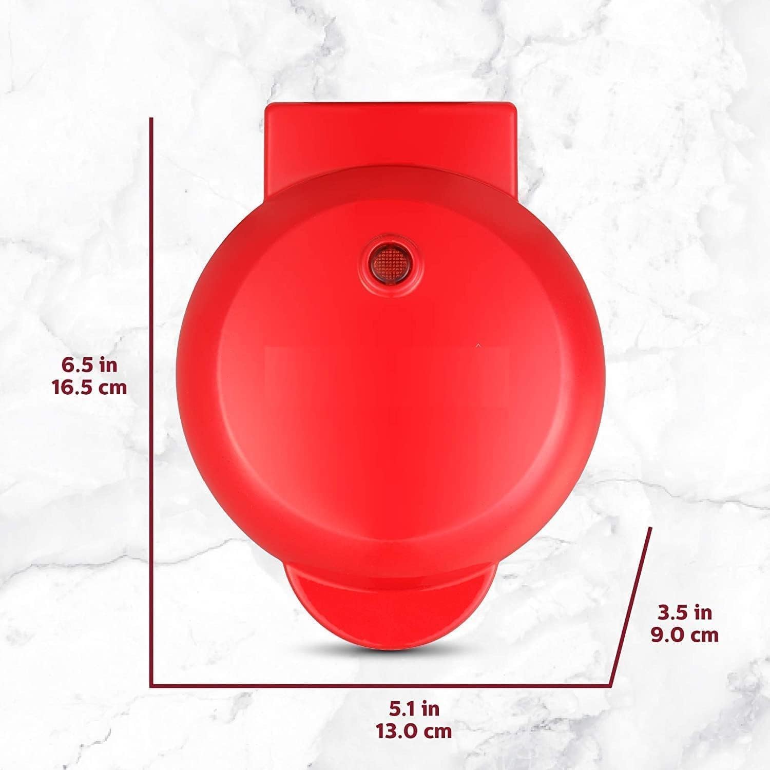 Premium Electric Waffle Maker (Red, 350W) – Mini Non-Stick Waffles Iron Machine for Home | Quick Breakfast, Easy Cleaning, Compact & Powerful Design